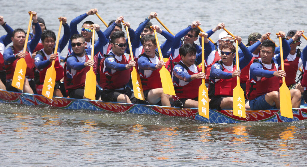 APTOPIX Taiwan Dragon Boat Festival